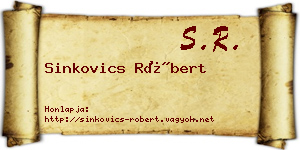 Sinkovics Róbert névjegykártya