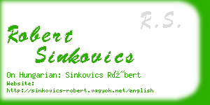 robert sinkovics business card